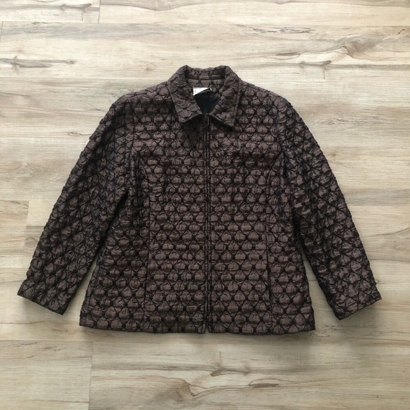 Joseph Ribkoff Dark Brown Quilted Jacket - Picture 2 of 11